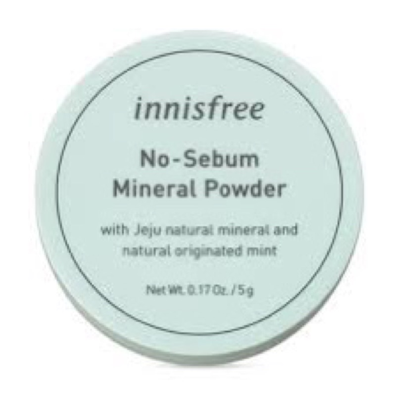 期限2020/08韓國Innisfree無油無慮礦物控油蜜粉No Sebum Mineral Powder 5g無色透明