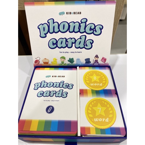 kidsread phonics cards自然發音遊戲字卡