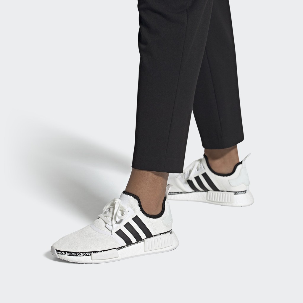 LongLeg】Adidas NMD R1 全白白黑串標熊貓白鞋慢跑鞋男女FV8727 | 蝦皮購物