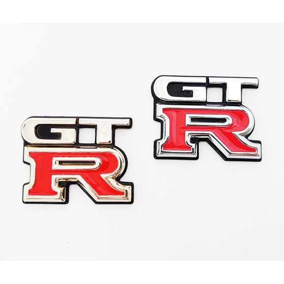 圓夢工廠 Infiniti Nissan 車標 廠標 GTR 標誌 標貼 銀色 金色 - 同原廠字 70 * 55 mm
