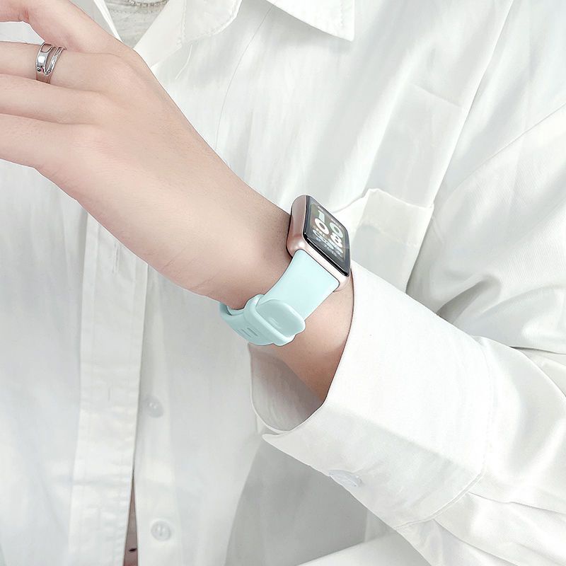 適用於華為 Band 7 錶帶 Macaron 彩色霧藍色矽膠錶帶更換帶新產品創意