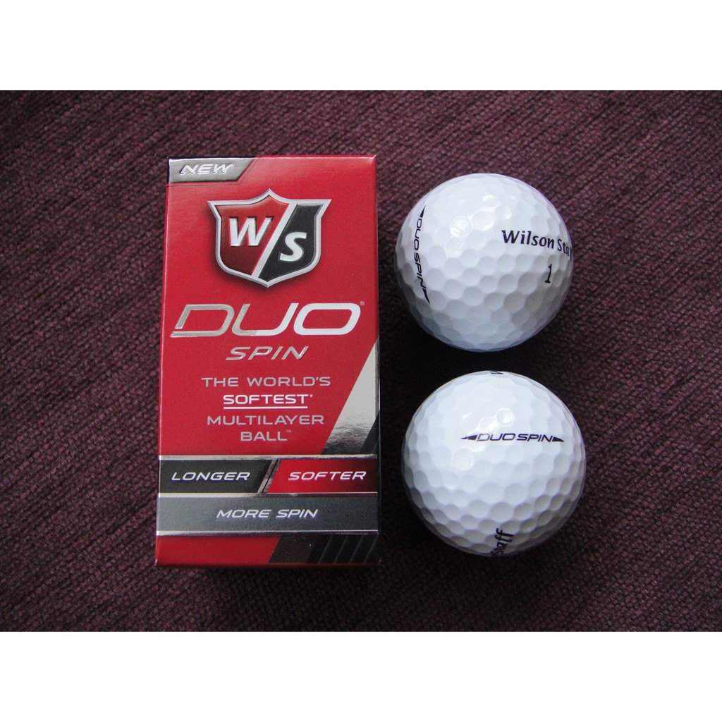 ~海賊王GOLF~ 二手球桿 全新商品 WILSON STAFF DUO SPIN 3層高爾夫球 遠距離後旋柔軟BALL