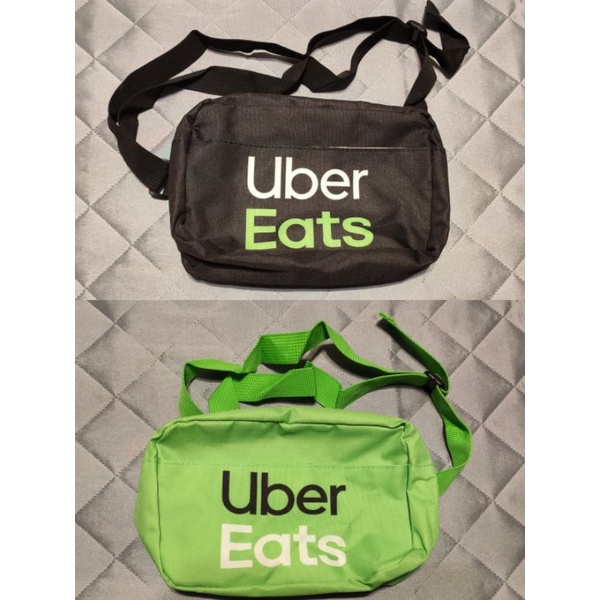 【現貨+快速出貨】Uber Eats外送包 零錢包 腰包 側背包 斜背包 防潑水（黑色/綠色）造型萬用包 收納包
