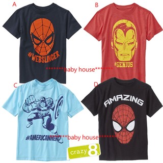 美國Crazy 8 美國隊長/蜘蛛人/鋼鐵人短袖上衣/T恤