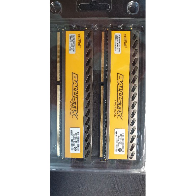 二手美光 Crucial BALLISTIX DDR3 1600MHz 8g kit 4g x2兩組共16g