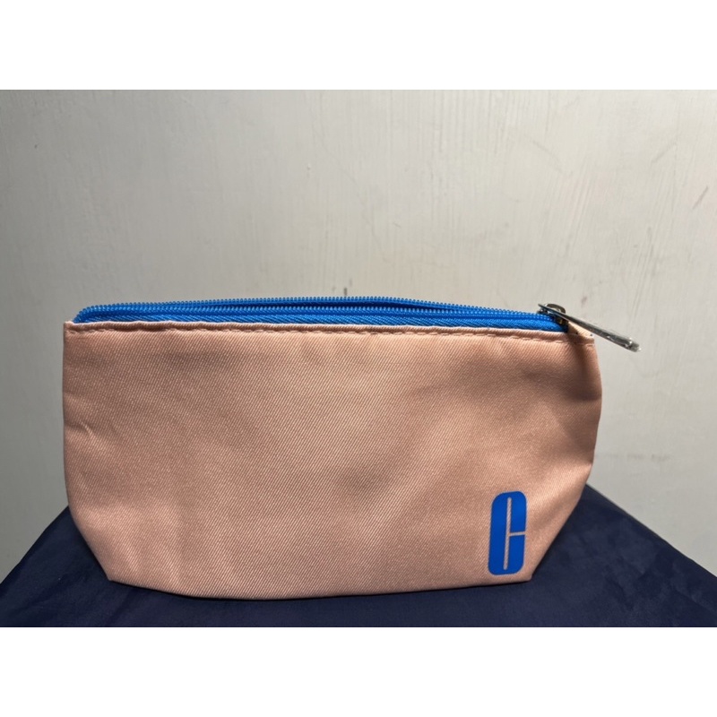 🧡倩碧CLINIQUE 雙色粉橘色藍色 化妝包 收納包 刷具包 鉛筆袋