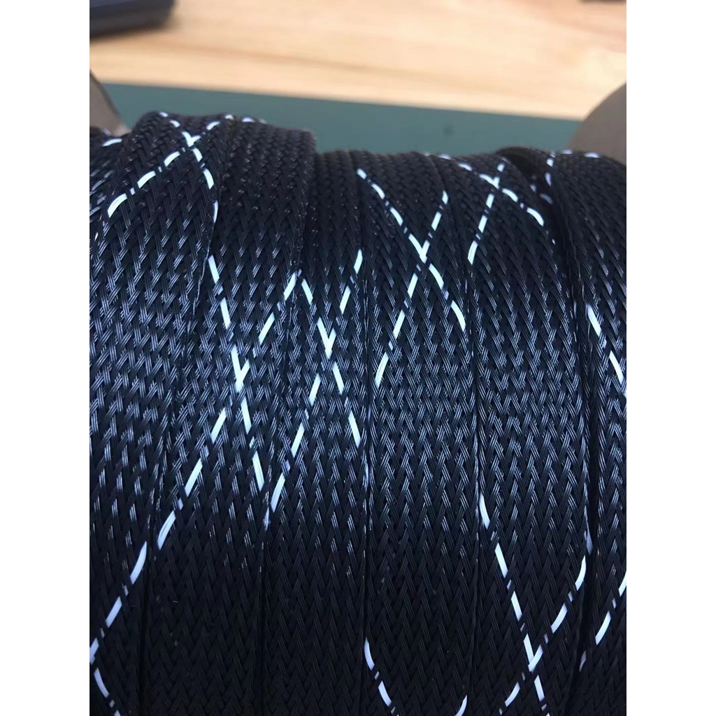 台灣廠家-PET滾白紋絲編織擴充網管-PET Expandable Braided Sleeving-整線用-線束使用