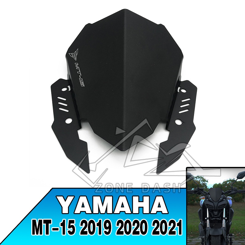 雅馬哈 MT15 mt15 機車 改裝 擋風玻璃 前風擋 黑色鋁合金頭罩 導流板 遮陽板 前風鏡 機車頭罩 風擋 頭罩