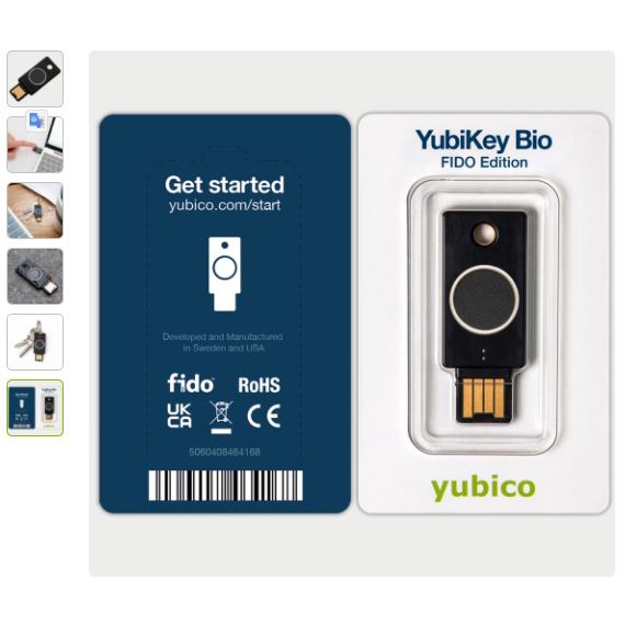 【預購】最新版YubiKey Bio/C Bio指紋辨識免密碼加密資安金鑰
