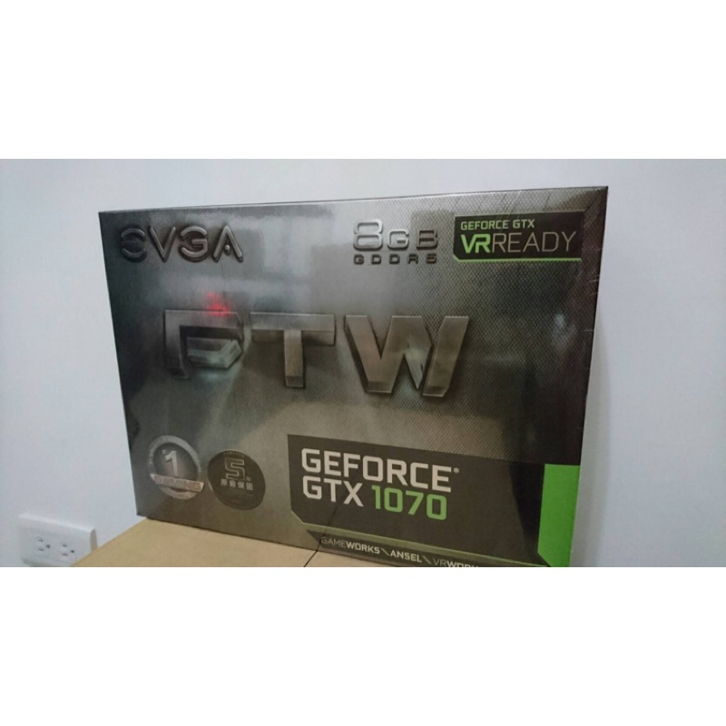 全新盒裝EVGA GeForce GTX 1070 FTW GAMING,8GB GDDR5