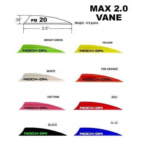 【缺貨中】【弓城弓箭館】AAE NOCK-ON VANES MAX 2.0 塑膠箭羽 箭羽 玻纖箭 反曲箭羽 複合箭羽