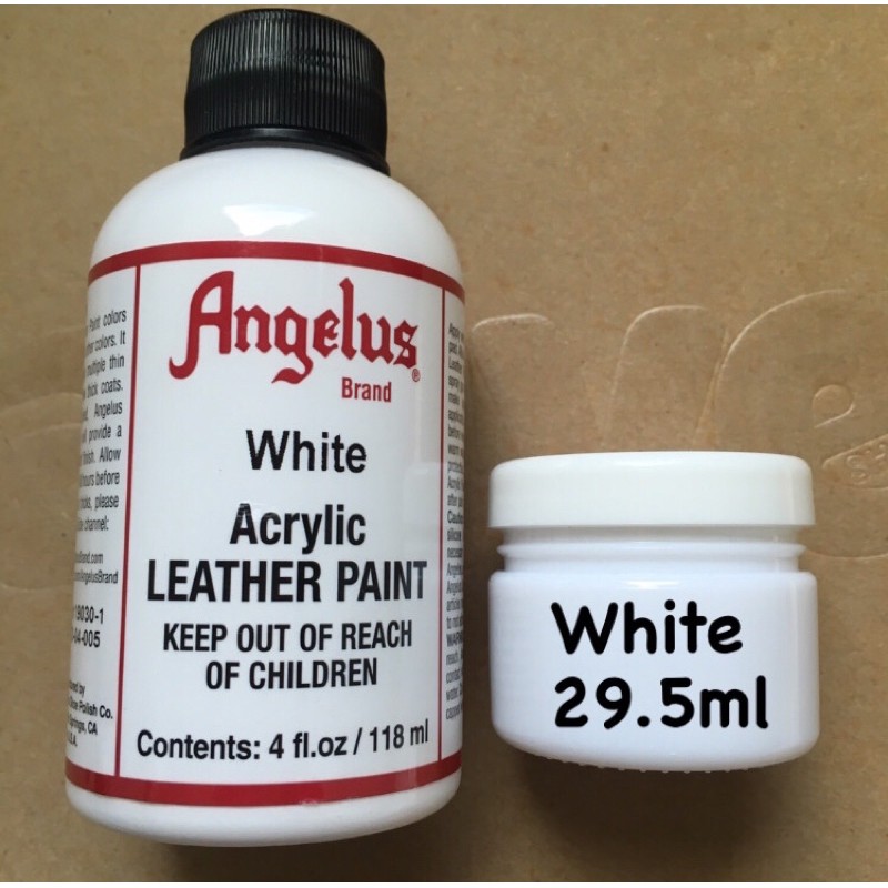 Angelus [ White 白 29.5ml分罐裝 ] 顏料 微亮 皮革 改色 補色 塗料 補漆 中底 客製鞋 球鞋