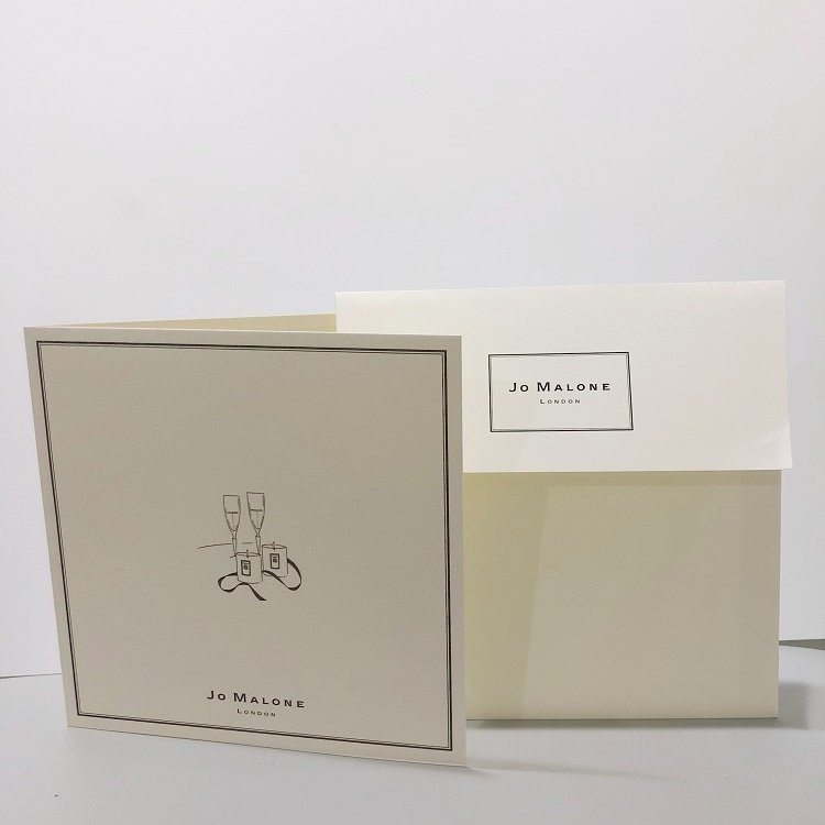 【化妝檯】英國香氛品牌 Jo Malone 專櫃卡片(附信封) 生日卡片 聖誕卡 賀卡 情人節卡  明信片  台灣專櫃