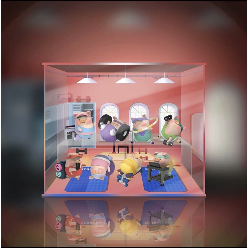 《Yao 挖寶趣》 Toyzeroplus 罐頭豬Lulu豬 運動系列 盒玩 展示盒