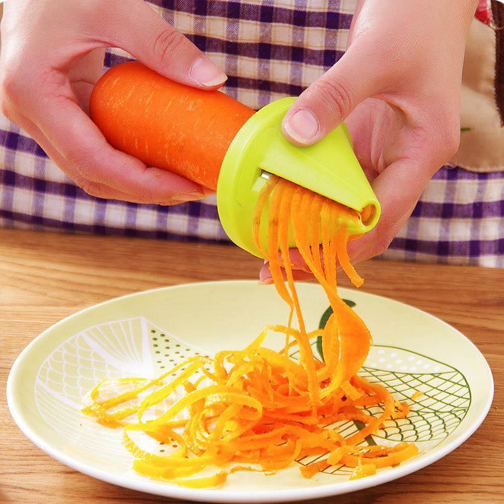 蔬菜/水果切片機  創意螺旋削絲器 旋轉切絲器 切菜刨絲器 廚房小工具