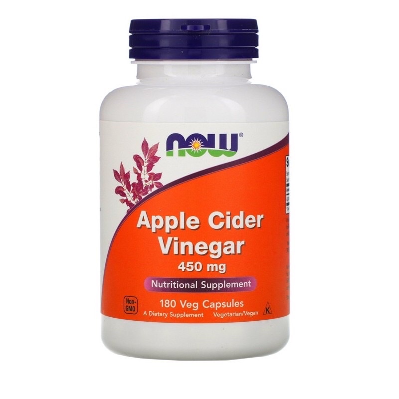 NOW Foods Apple Cider Vinegar 蘋果醋膠囊 180粒 素食膠囊 效期 2026/12