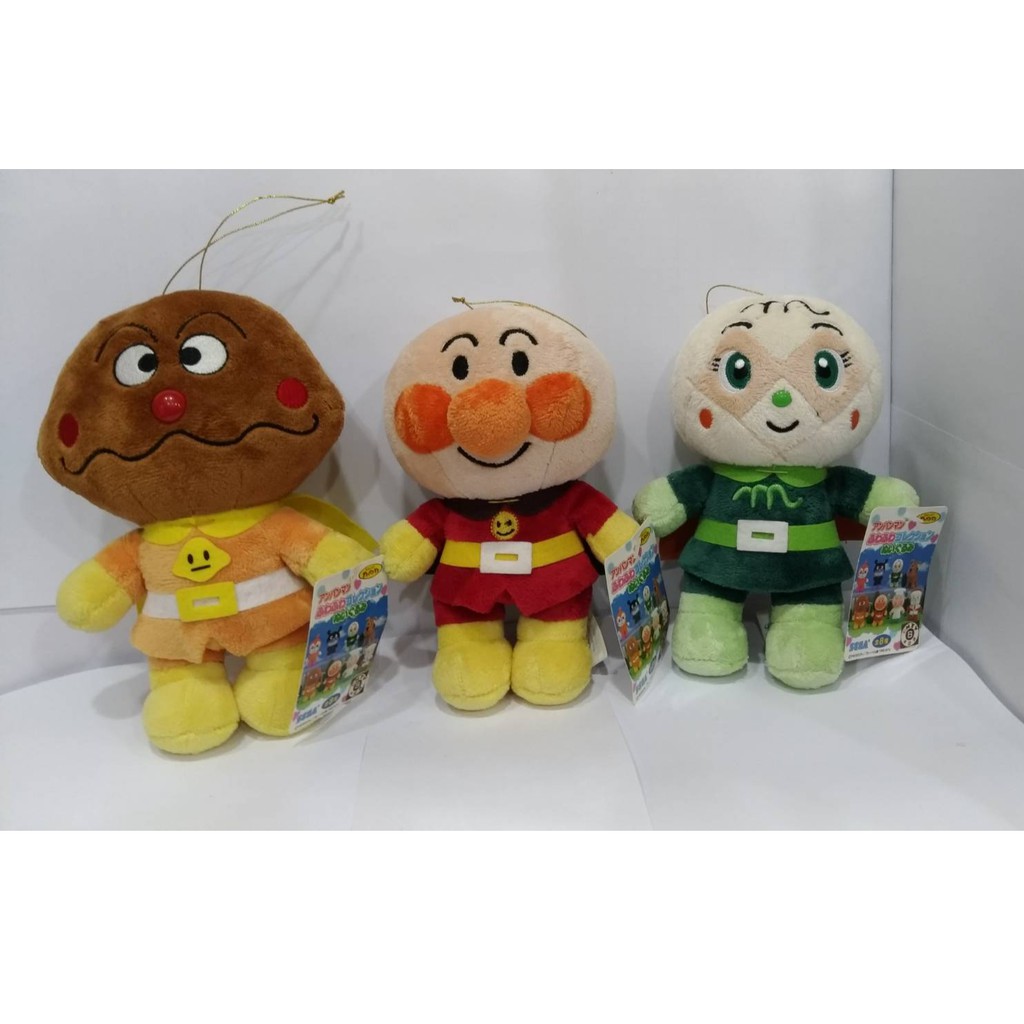 *晞晞景品珍藏* 絕版 2004 Anpanman Plush  麵包超人及咖哩麵包超人鬆軟型 正版 景品 珍藏 現貨