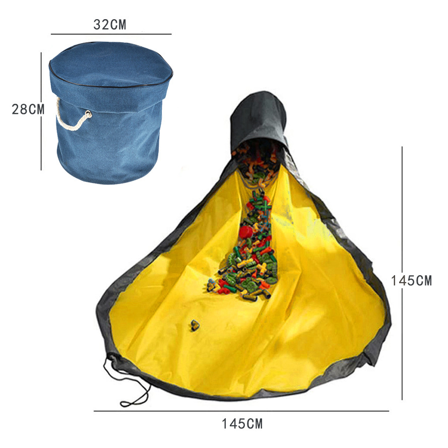 免運 收納桶整理 收納桶 快捷收納袋 束口 快速收納桶 收納簍 收納袋 可折疊 超大容量收納 26L 超大容量玩具收納