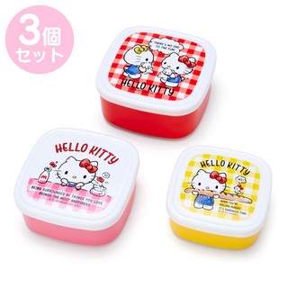《Amigo》日本 Sanrio Hello Kitty 凱蒂貓 KT貓 保鮮盒 便當盒 飯盒 零食盒 收納盒 3個一組