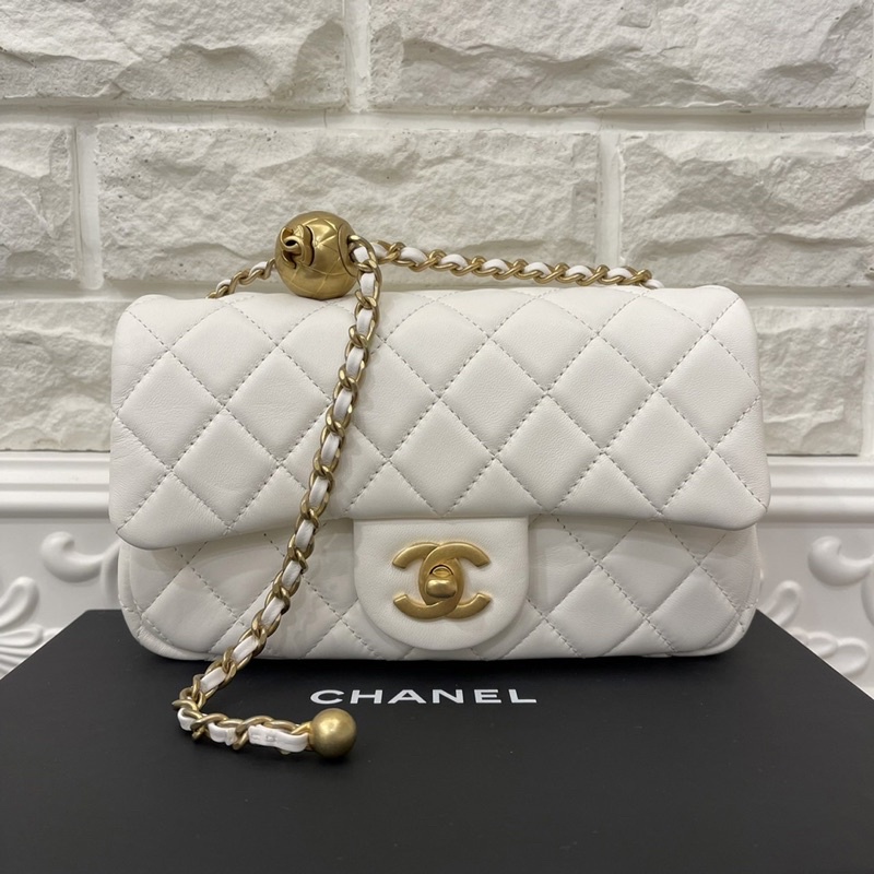 現貨✨Chanel CF20 白色舊款金球