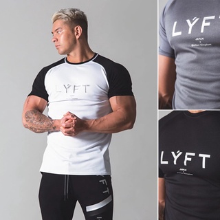 男士健身運動T恤 緊身舒適透氣休閒短袖上衣 Lyft Gym