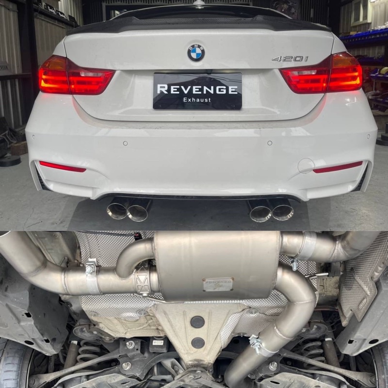 BMW F36 420i  Recenge Exhaust 電子OBD閥門中尾段