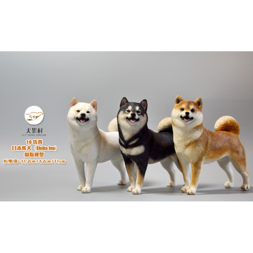 犬影村 1:6 柴犬 赤柴 黑柴 白柴 柴柴 狗 仿真 模型 寵物 玩具 公仔 送禮 生日禮物