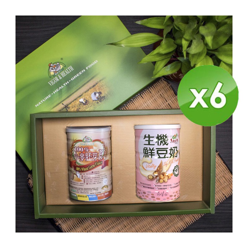 ※樂活良品※ 亨源生機養生鮮豆奶胚芽禮盒(小麥胚芽E+生機鮮豆奶)*6盒/免運費