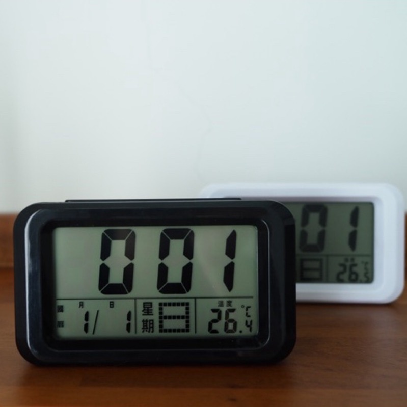 A-ONE TG-072 LCD多功能鬧鐘/時鐘 大字幕顯示 日期/農曆/星期/溫度/貪睡功能 黑白兩色