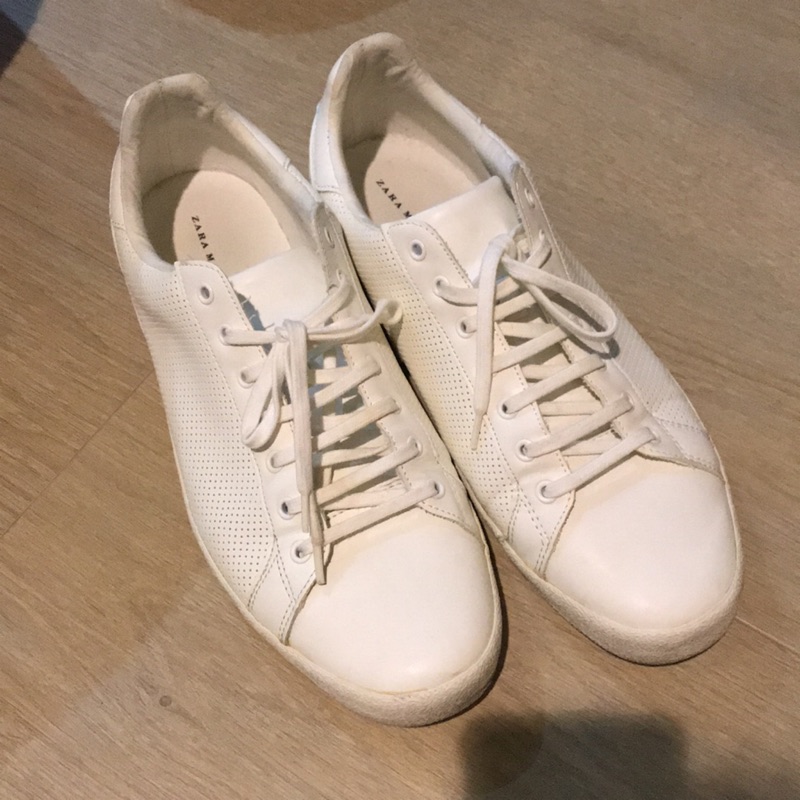 Zara 男生白色休閒鞋