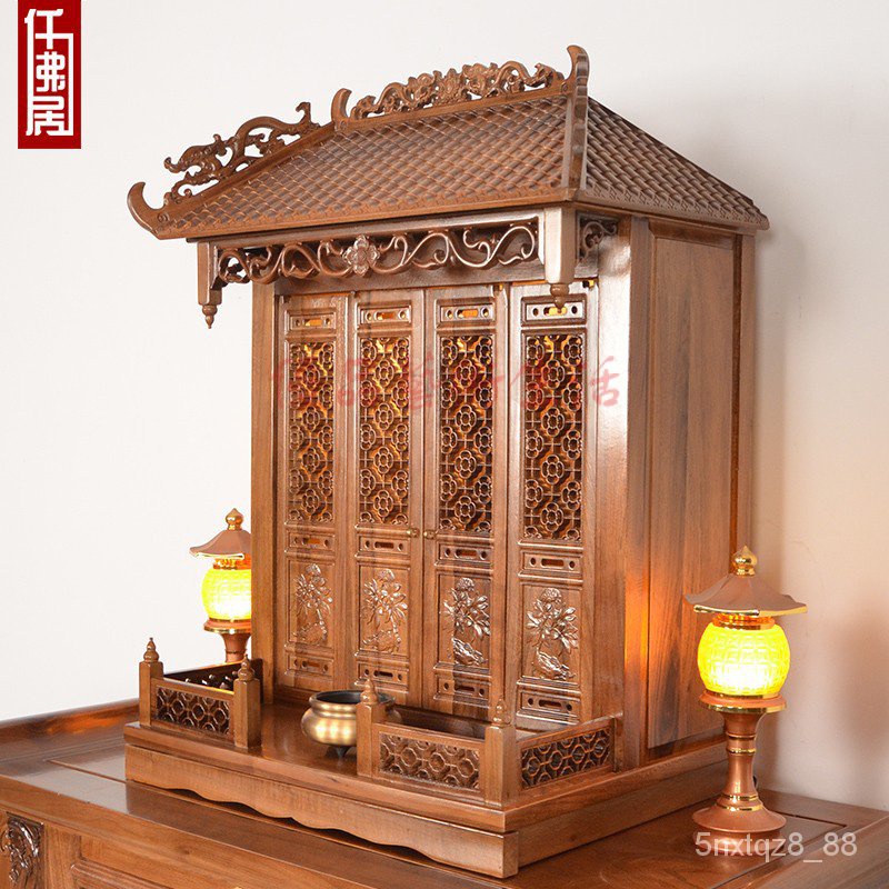 小佛龕神龕|帶門壁掛式神臺櫃｜香火供臺｜傢用祖先牌位｜神位祖宗神堂 | 蝦皮購物