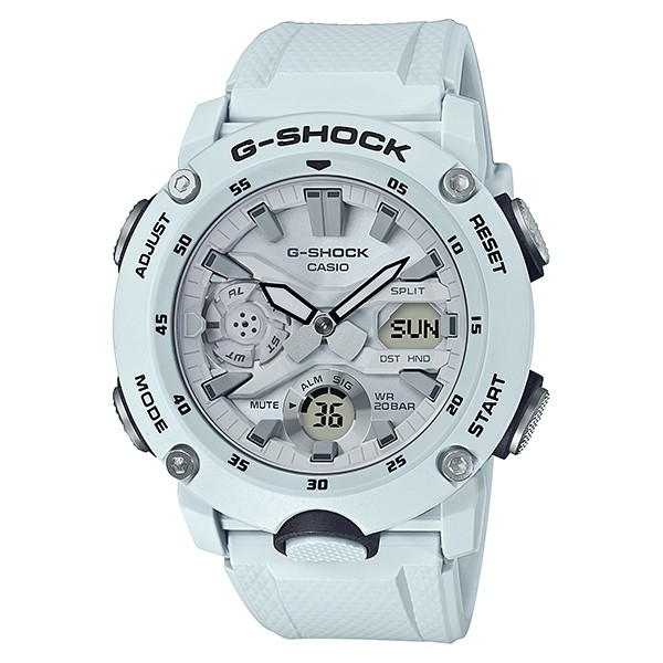 【聊聊甜甜價】CASIO G-SHOCK GA-2000S-7A 雙顯電子錶(白)
