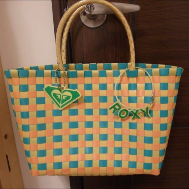 Roxy編織包海灘包可愛配色 蝦皮購物
