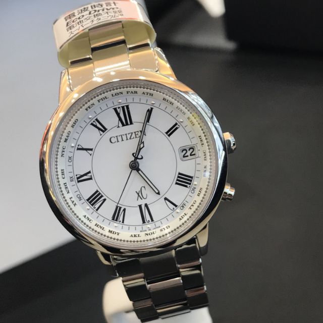 錶情2 0 Citizen 星辰xc 城市環越鈦限量電波女錶白 36mm Cb1100 57a 蝦皮購物