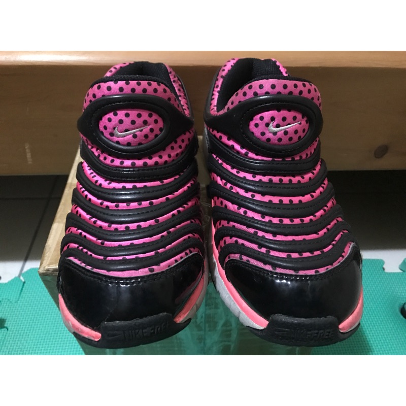 二手 Nike 毛毛蟲鞋 童鞋 粉紅黑點顏色 US 3Y 22 cm