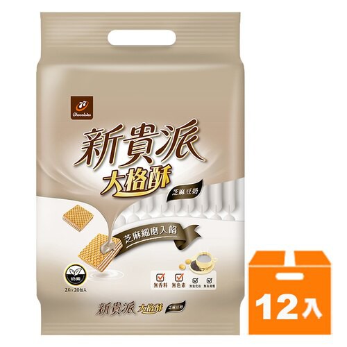 新貴派大格酥-芝麻豆奶324g(12入)/箱【康鄰超市】