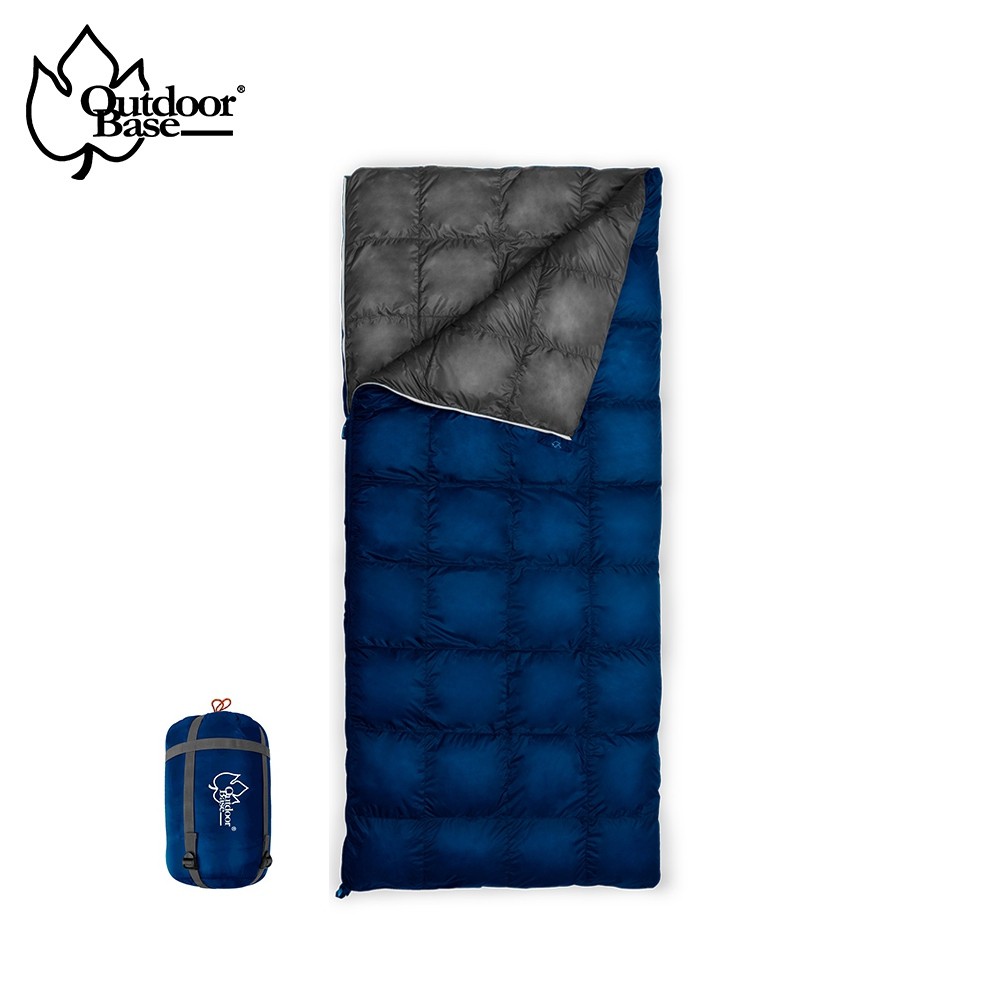 【愛上露營】Outdoorbase登山級格紋抗撕裂表布 日本技術 乾爽保暖 DownLike 兩用頂級睡袋 1300g