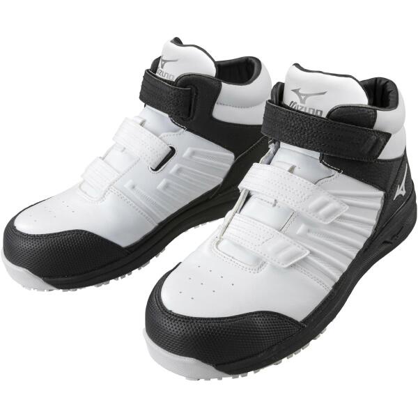 MIZUNO F1GA2205 塑鋼安全鞋-✈日本直送✈(可開統編)-白色 x 黑色