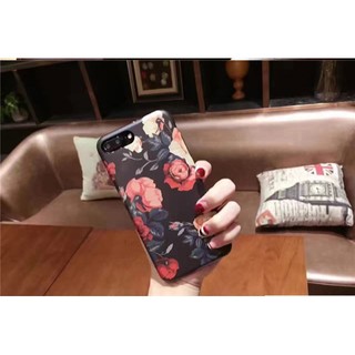 ~粉紅豬小兔~韓國復古文藝磨砂花朵玫瑰花iphone6/6s/6plus手機殼全包邊軟殼iphone7/7plus