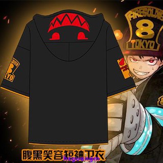 新品熱銷炎炎消防隊衛衣服長短袖t恤動漫周邊cos森羅日下部腹黑表情印象 蝦皮購物