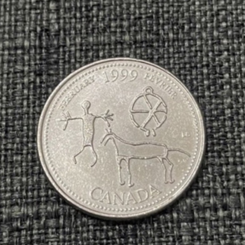 加拿大🇨🇦 加拿大 25分1999年 千禧年 紀念幣 國外錢幣# 錢幣 硬幣 紀念幣 鈔票 收藏