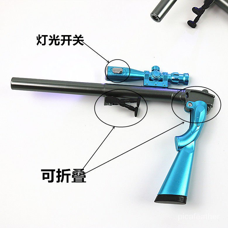 台灣優品 創意文具個性絕地求生吃雞槍造型學生用兒童男可愛中性筆狙擊槍筆 MOsB