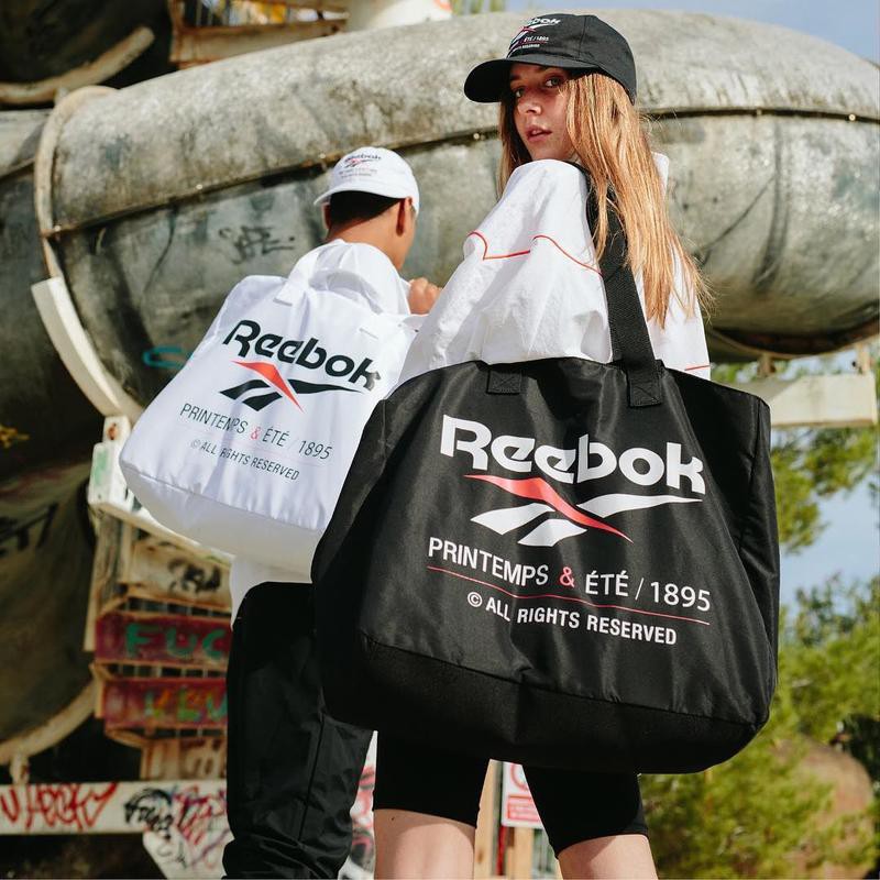  Reebok Classics 托特包 帆布包 手提包 側背包 購物袋 黑色 DU7738