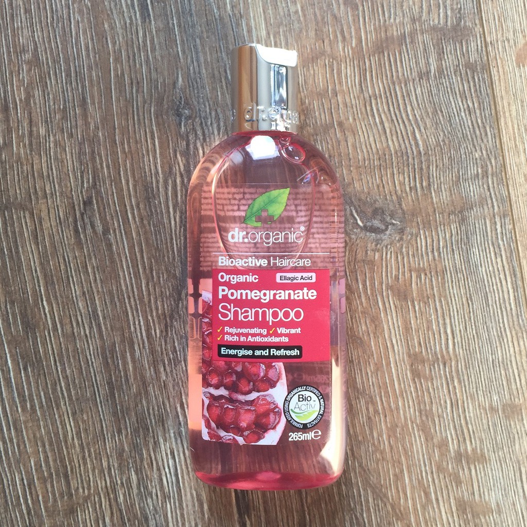 英國製 Dr. Organic Pomegranate Shampoo 有機 紅石榴精華 洗髮精 新品