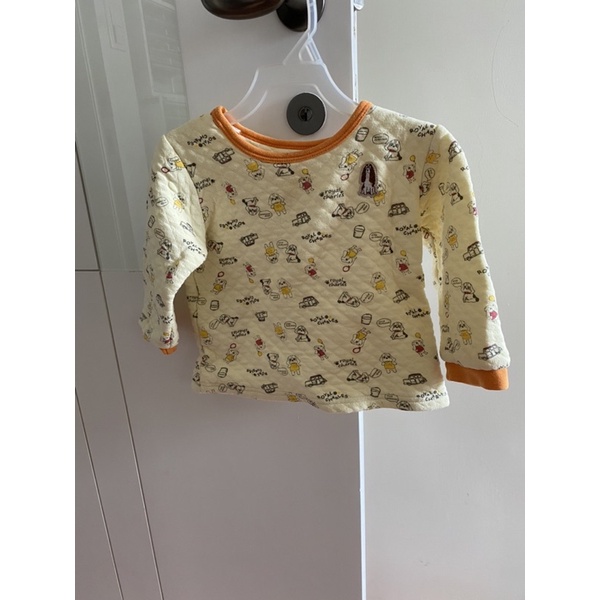 二手 ROYAL CHARLES 90公分嬰幼兒衛衣 SWEATER 米黃色長袖冬季保暖厚上衣