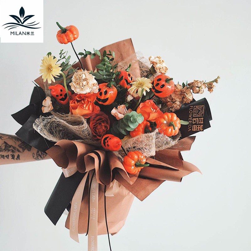 Wjqop 韓國進口牛皮紙鮮花包裝紙韓式花束包花紙花藝禮品包裝進口純色紙 蝦皮購物