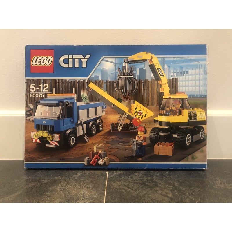 二手LEGO CITY樂高城市系列60075 Excavator and Truck 挖土機與卡車