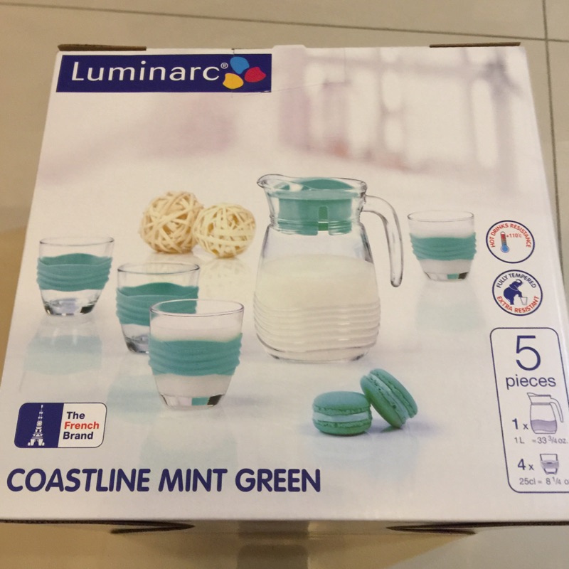 luminarc 法國 樂美雅 1壺4杯組