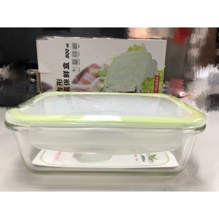 【全新】MIT臺灣製可耐冷可微波長方形玻璃保鮮盒800ML
