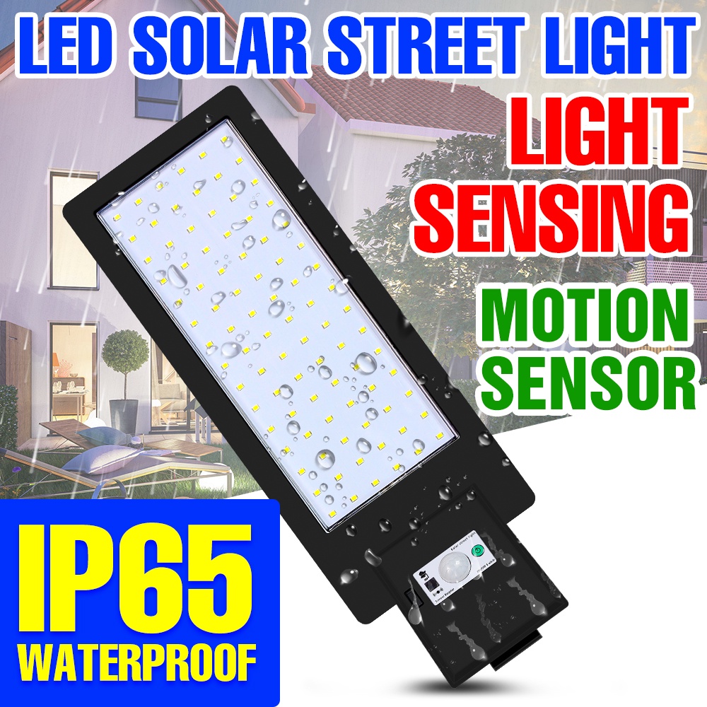 Led 太陽能路燈戶外泛光燈 IP65 防水花園燈運動感應燈門廊 50 平方米家用照明